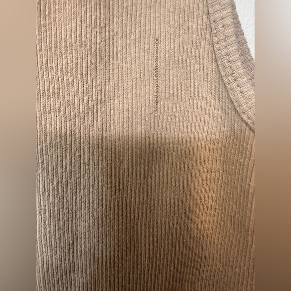 Britney Spears Lucky Ribbed Graphic Tank Top in Tan - Picture 3 of 5